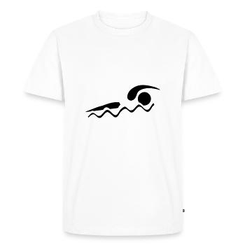 natation - T-shirt Premium bio Homme - blanc - Devant - Nico (187cm)