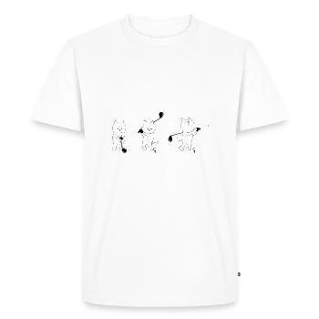 golf golfeur de golf jouer joueur balle sports21 - T-shirt Premium bio Homme - blanc - Devant - Nico (187cm)