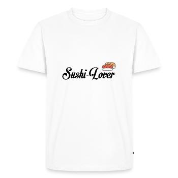 amant de sushi - T-shirt Premium bio Homme - blanc - Devant - Nico (187cm)