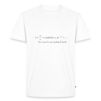 Max Planck - Men's Premium Organic T-Shirt - white - Front - Nico (187cm)