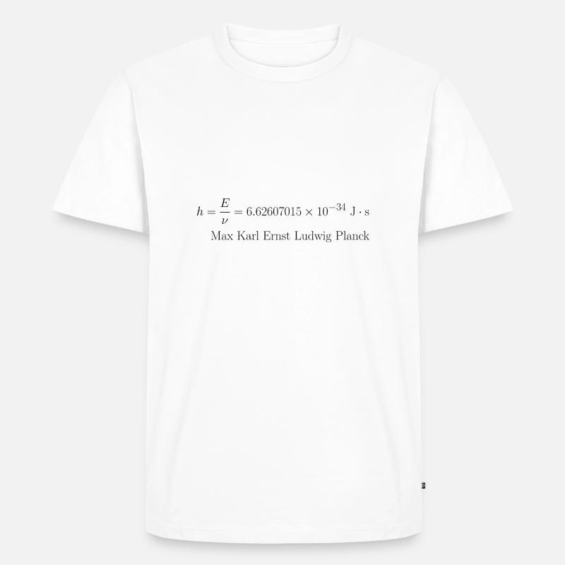 Max Planck - Männer Premium Bio T-Shirt - Weiß