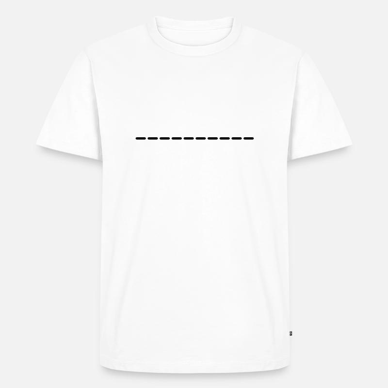 linie_gestrichelt_ay1 - Männer Premium Bio T-Shirt - Weiß