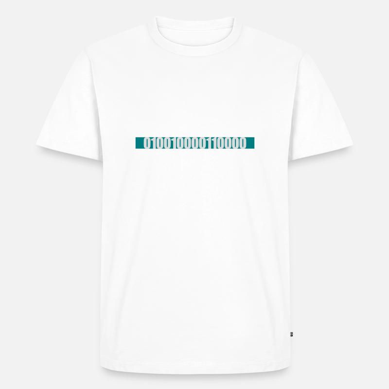 Binär Code Programm Sprache - Männer Premium Bio T-Shirt - Weiß