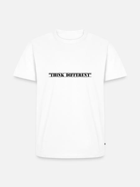 Think Different png1 - Männer Premium Bio T-Shirt - Weiß