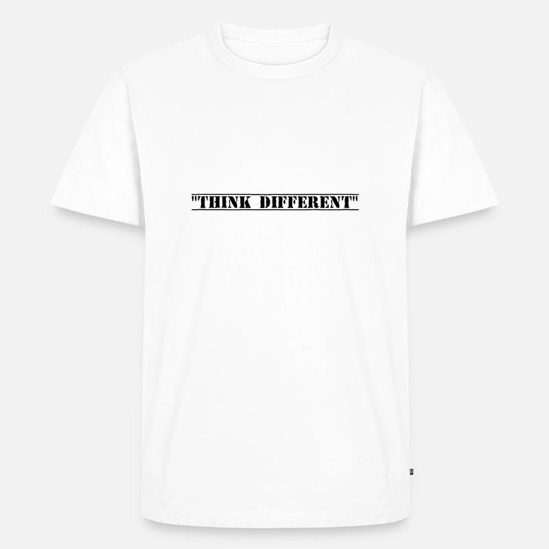 Think Different png1 - Männer Premium Bio T-Shirt - Weiß