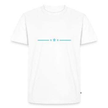 Étoiles de ligne - T-shirt Premium bio Homme - blanc - Devant - Nico (187cm)