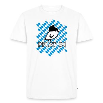 TWEETLERCOOLS - pfiat di - Men's Premium Organic T-Shirt - white - Front - Nico (187cm)