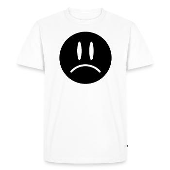 un visage triste - T-shirt Premium bio Homme - blanc - Devant - Nico (187cm)