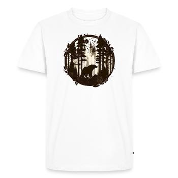 Ours brun en Forêt-Noire - T-shirt Premium bio Homme - blanc - Devant - Nico (187cm)
