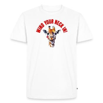 WIND YOUR NECK IN! - Men's Premium Organic T-Shirt - white - Front - Nico (187cm)