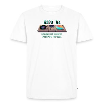 Données DJ - T-shirt Premium bio Homme - blanc - Devant - Nico (187cm)