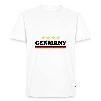 Germany T-shirt 4 stars - Men's Premium Organic T-Shirt - white - Front - Nico (187cm)
