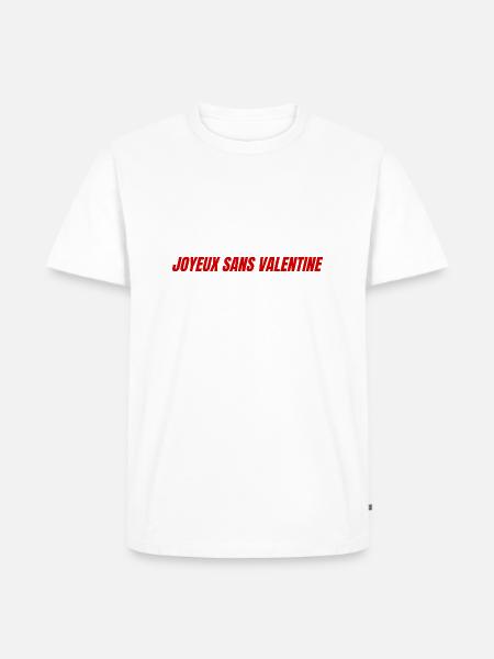 joyeux sans valentine - T-shirt Premium bio Homme - blanc