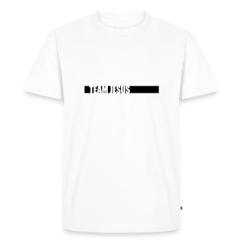 Beam Équipe Jésus - T-shirt Premium bio Homme - blanc - Devant - Nico (187cm)
