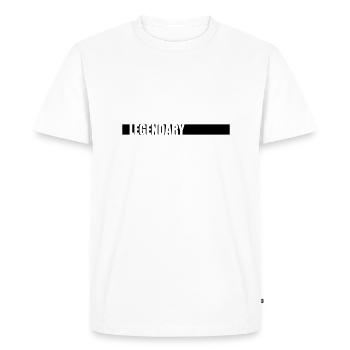 Texte Logo Légendaire - T-shirt Premium bio Homme - blanc - Devant - Nico (187cm)
