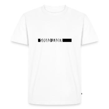 Équipe Leader Squad Strip - T-shirt Premium bio Homme - blanc - Devant - Nico (187cm)