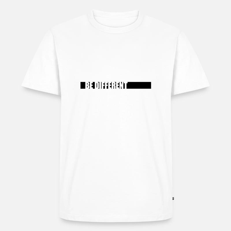Soyez différent Logo Design - T-shirt Premium bio Homme - blanc