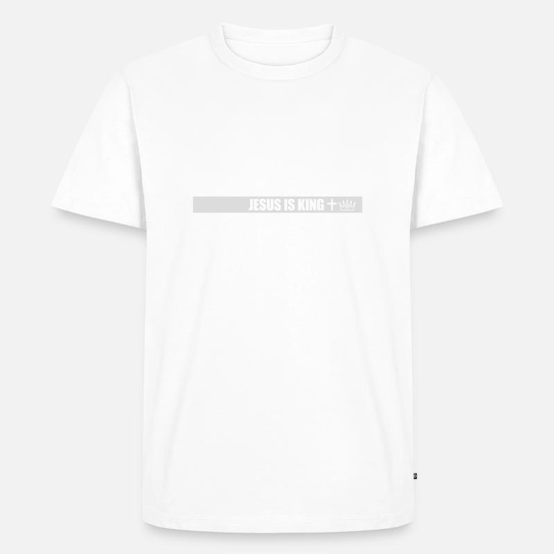 jesus is king Zitat - Männer Premium Bio T-Shirt - Weiß