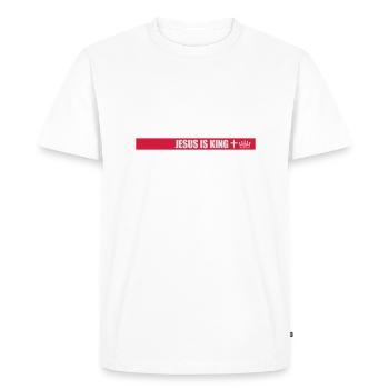 jesus is king quote - Men's Premium Organic T-Shirt - white - Front - Nico (187cm)