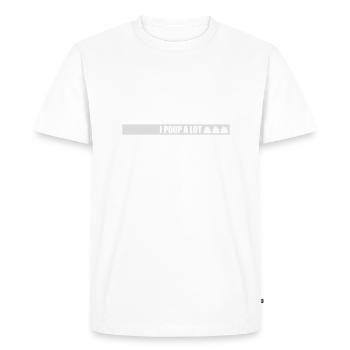 Je fais beaucoup caca - T-shirt Premium bio Homme - blanc - Devant - Nico (187cm)
