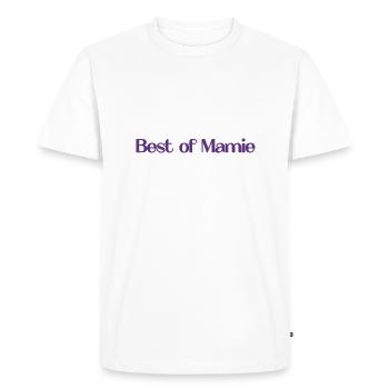 MAMIE. FÊTE DES MÈRES. BONNE FÊTE MAMIE. JE T'AIME - T-shirt Premium bio Homme - blanc - Devant - Nico (187cm)