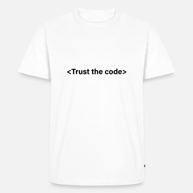 Trust the Code - Men's Premium Organic T-Shirt - white