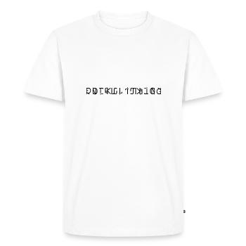 Ambigramme d’escalade - T-shirt Premium bio Homme - blanc - Devant - Nico (187cm)