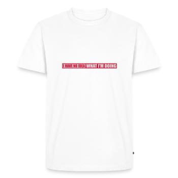 Aucune idée - T-shirt Premium bio Homme - blanc - Devant - Nico (187cm)
