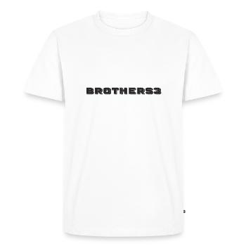 Brethren - Men's Premium Organic T-Shirt - white - Front - Nico (187cm)