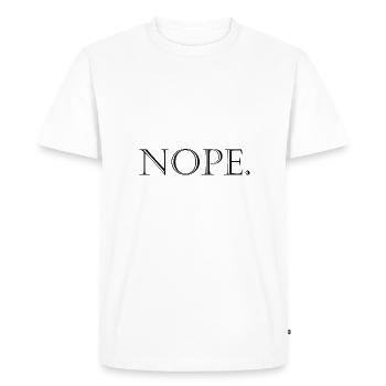 Nope - Men's Premium Organic T-Shirt - white - Front - Nico (187cm)