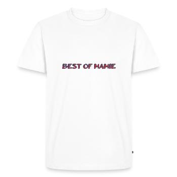 MAMIE. FÊTE DES MÈRES. BONNE FÊTE MAMIE. JE T'AIME - T-shirt Premium bio Homme - blanc - Devant - Nico (187cm)