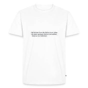 Citer la forme la plus élevée de la chance - T-shirt Premium bio Homme - blanc - Devant - Nico (187cm)