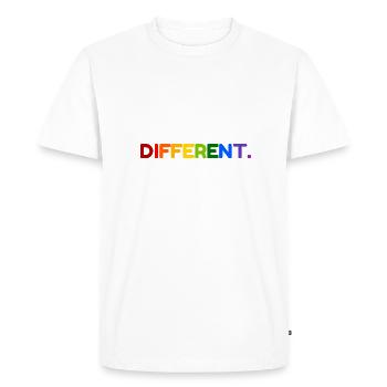 Different LGBT Rainbow Gay Pride - Men's Premium Organic T-Shirt - white - Front - Nico (187cm)
