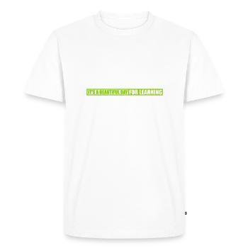 beautiful day for learning - Men's Premium Organic T-Shirt - white - Front - Nico (187cm)