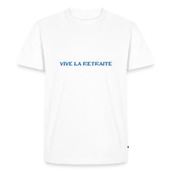 RETIREMENT. RETIREMENT. RETIRED. RETIREMENT - Men's Premium Organic T-Shirt - white - Front - Nico (187cm)