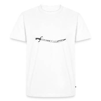 Escrime épée fleurette parade samurai20 - T-shirt Premium bio Homme - blanc - Devant - Nico (187cm)