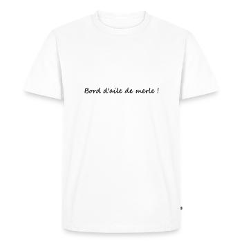 Blackbird Wing Edge -Bordel - Men's Premium Organic T-Shirt - white - Front - Nico (187cm)