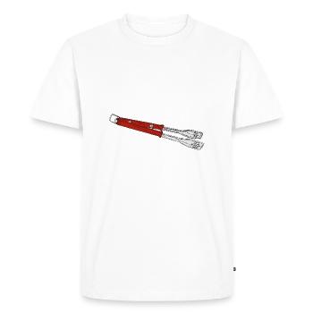 bbq barbecue barbecue burger beef bacon steak spare - Men's Premium Organic T-Shirt - white - Front - Nico (187cm)