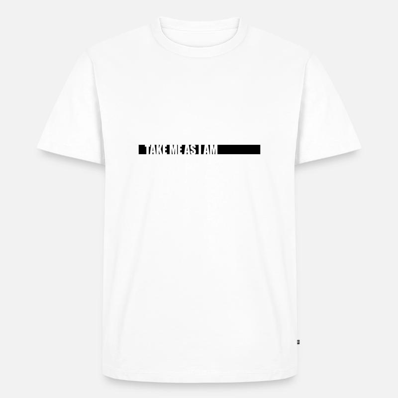 Logo Take me - Männer Premium Bio T-Shirt - Weiß