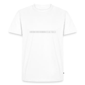 ne me parle pas - T-shirt Premium bio Homme - blanc - Devant - Nico (187cm)