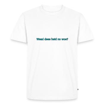 Dictons bavarois - T-shirt Premium bio Homme - blanc - Devant - Nico (187cm)