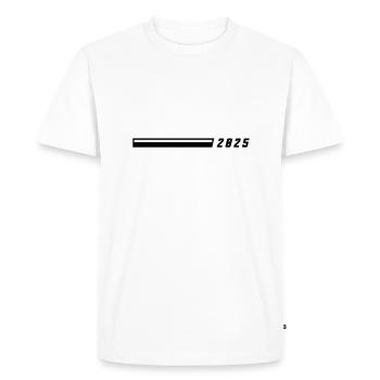 Année 2025 - T-shirt Premium bio Homme - blanc - Devant - Nico (187cm)