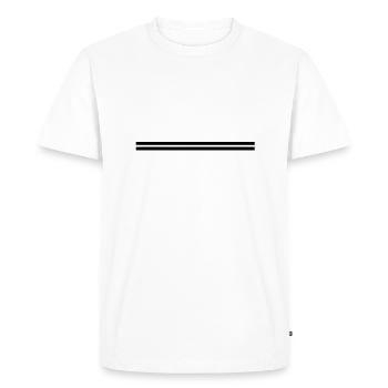 striche - Men's Premium Organic T-Shirt - white - Front - Nico (187cm)