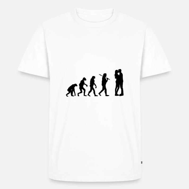 l'évolution de l'amour - T-shirt Premium bio Homme - blanc