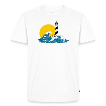 phare ola Minorque - T-shirt Premium bio Homme - blanc - Devant - Nico (187cm)