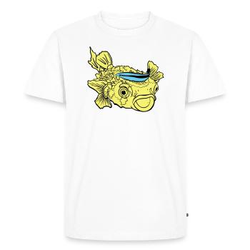 Hedgehog Fish Puffer Fish Cleaner Wrasse - Men's Premium Organic T-Shirt - white - Front - Nico (187cm)