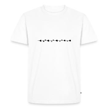 Floral Garland Flowers Hearts 03 Artboard 3 - Men's Premium Organic T-Shirt - white - Front - Nico (187cm)