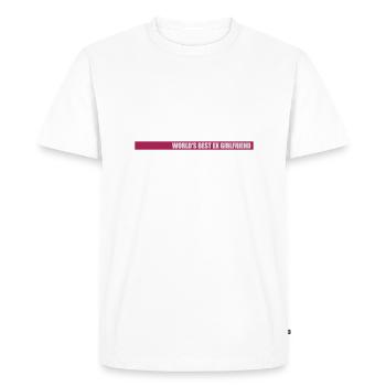 La meilleure ex petite amie du monde - T-shirt Premium bio Homme - blanc - Devant - Nico (187cm)