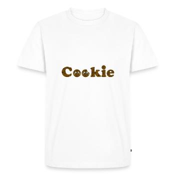 Police de bonbon - T-shirt Premium bio Homme - blanc - Devant - Nico (187cm)