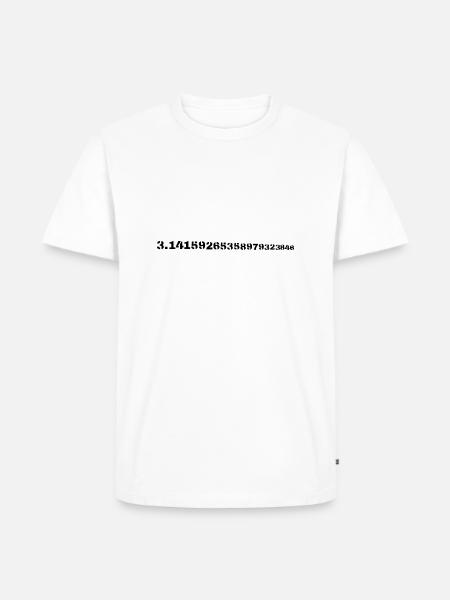 Pi - Männer Premium Bio T-Shirt - Weiß
